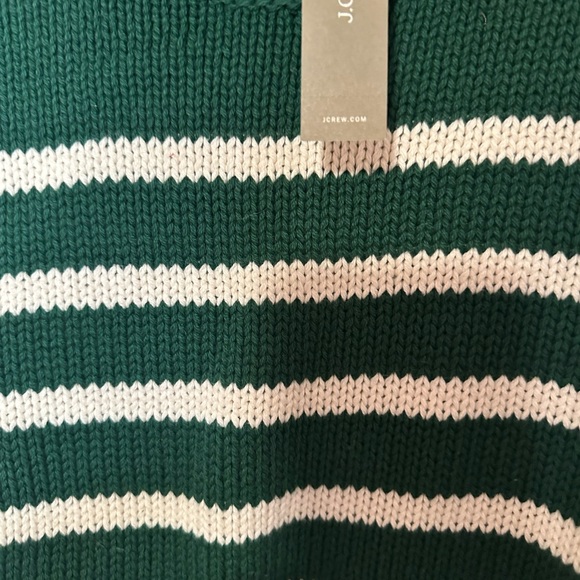 J.Crew green striped roll up sweater XL NWT - Picture 5 of 8